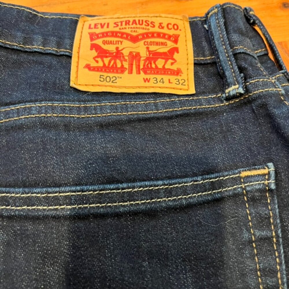 Levis Jeans Dark Blue 502 - 34x32
